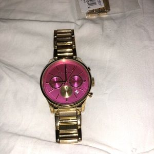 Michael Kors Gold & Pink Watch